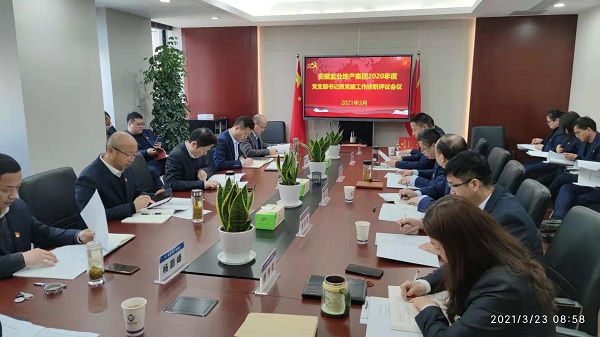 安徽鹽業(yè)地產(chǎn)集團(tuán)公司黨委召開(kāi)2020年度基層黨支部書(shū)記抓黨建工作述職評(píng)議會(huì)