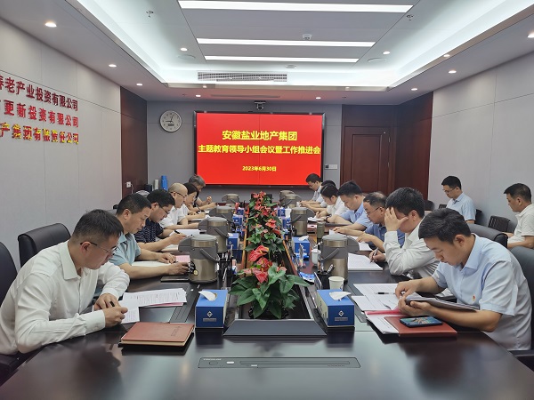 安徽鹽業(yè)地產(chǎn)集團(tuán)召開學(xué)習(xí)貫徹習(xí)近平新時(shí)代中國特色社會(huì)主義思想主題教育領(lǐng)導(dǎo)小組會(huì)議暨工作推進(jìn)會(huì)